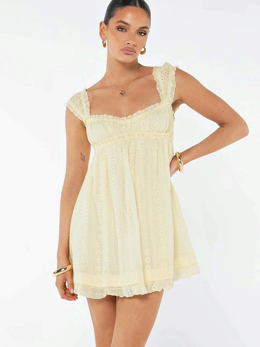 Princess Polly - Carlita Mini Dress Yellow